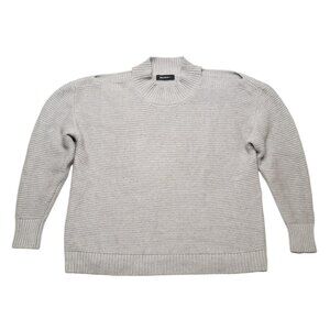 Malabar Sweater Womens Small Gray Cold Shoulder Long Sleeve Viscose 42 in Chest